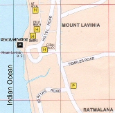 Map of Mount Lavinia
